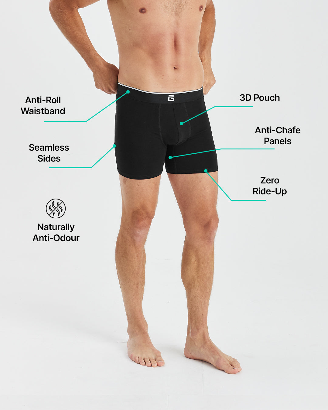 Superzachte bamboe boxershort (1 verpakking)