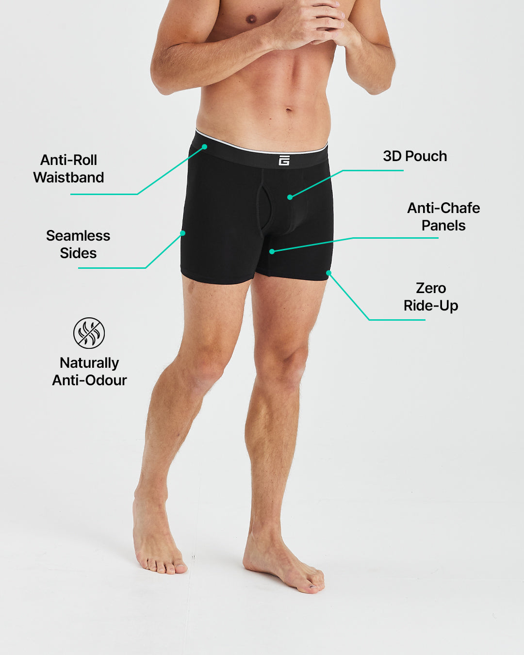 Superzachte bamboe boxershorts met gulp (3-pack)