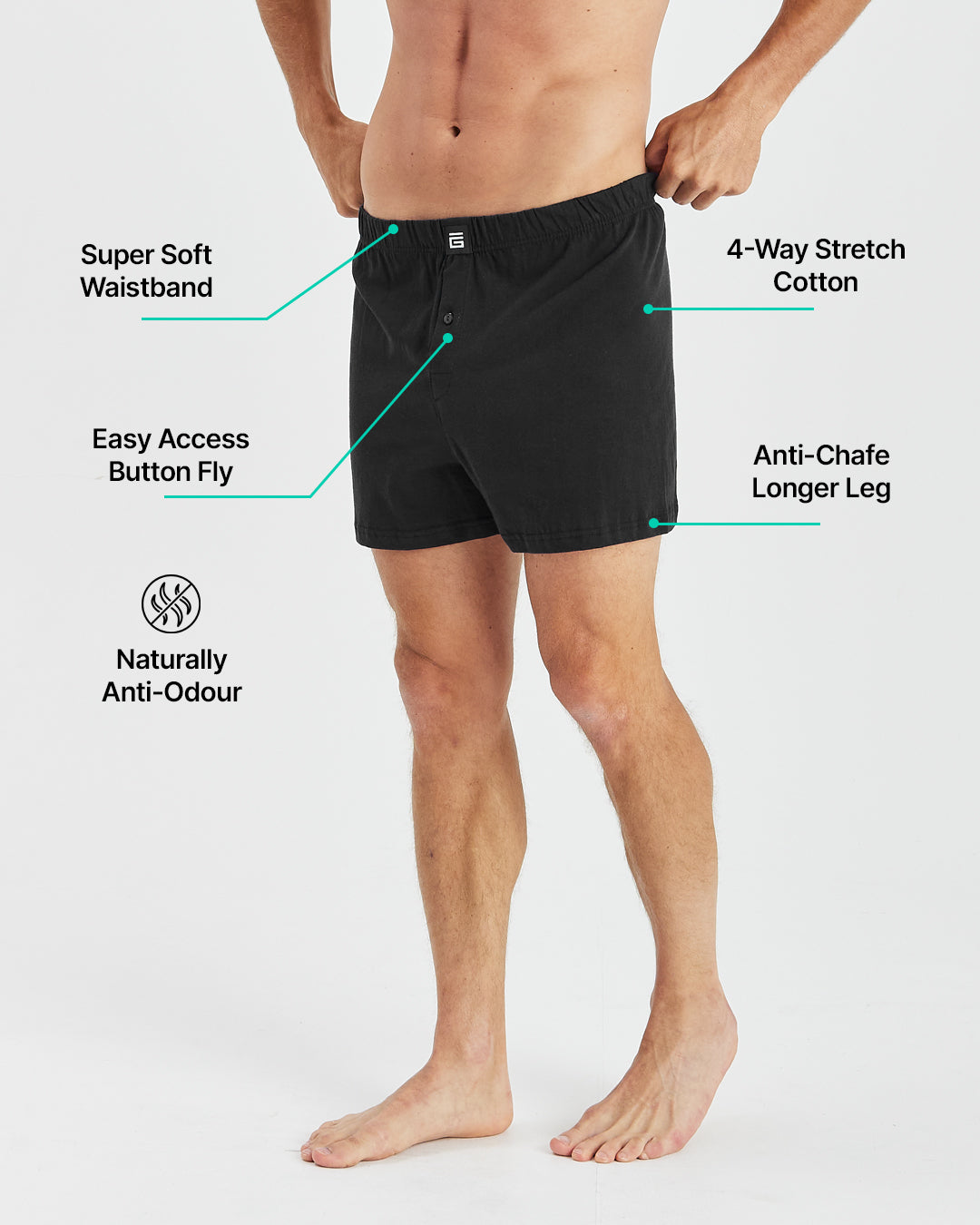 Losse katoenen boxershorts (3-pack)