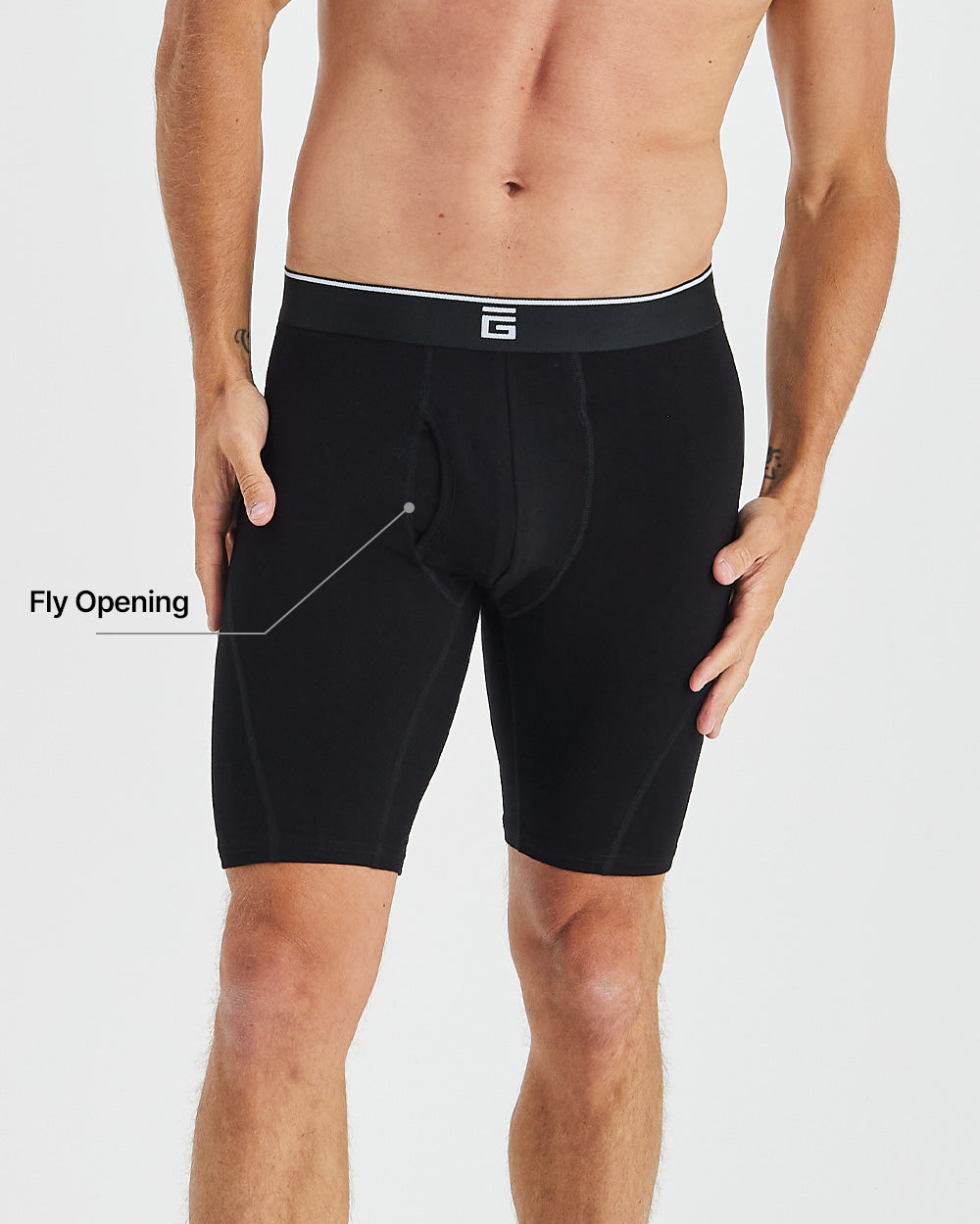 Bamboe Sport Boxer Brief Lang met Gulp (3-Pack)