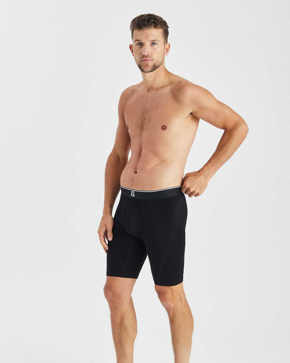 Bamboe Sport Boxer Brief Lang met Gulp (3-Pack)