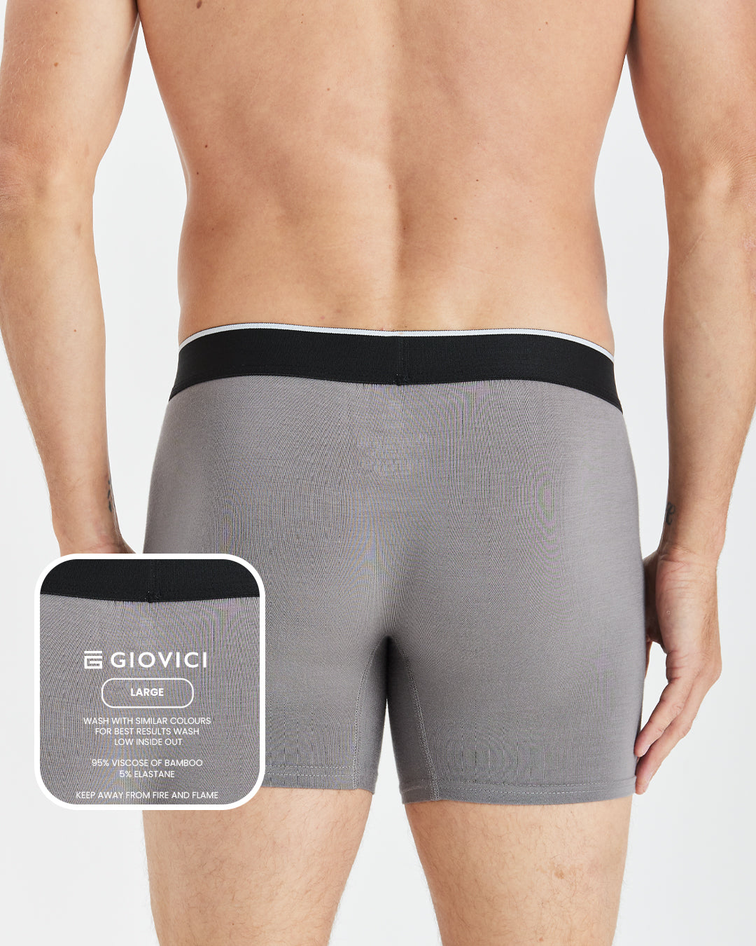 Super-Soft Bamboo Boxer Briefs (3 Pack)