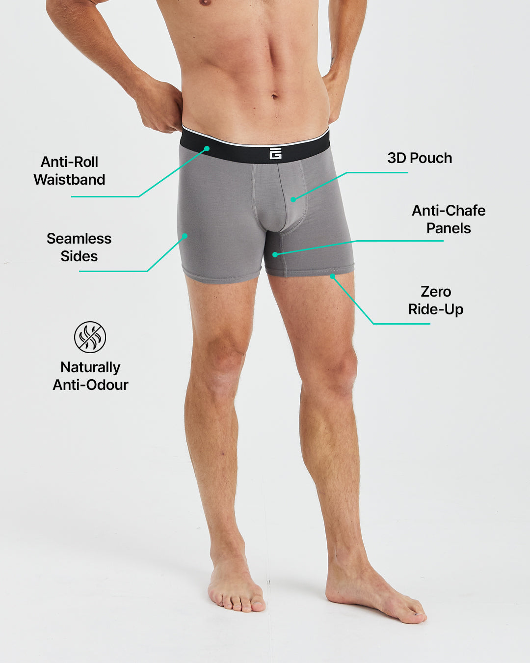 Super-Soft Bamboo Boxer Briefs (3 Pack)