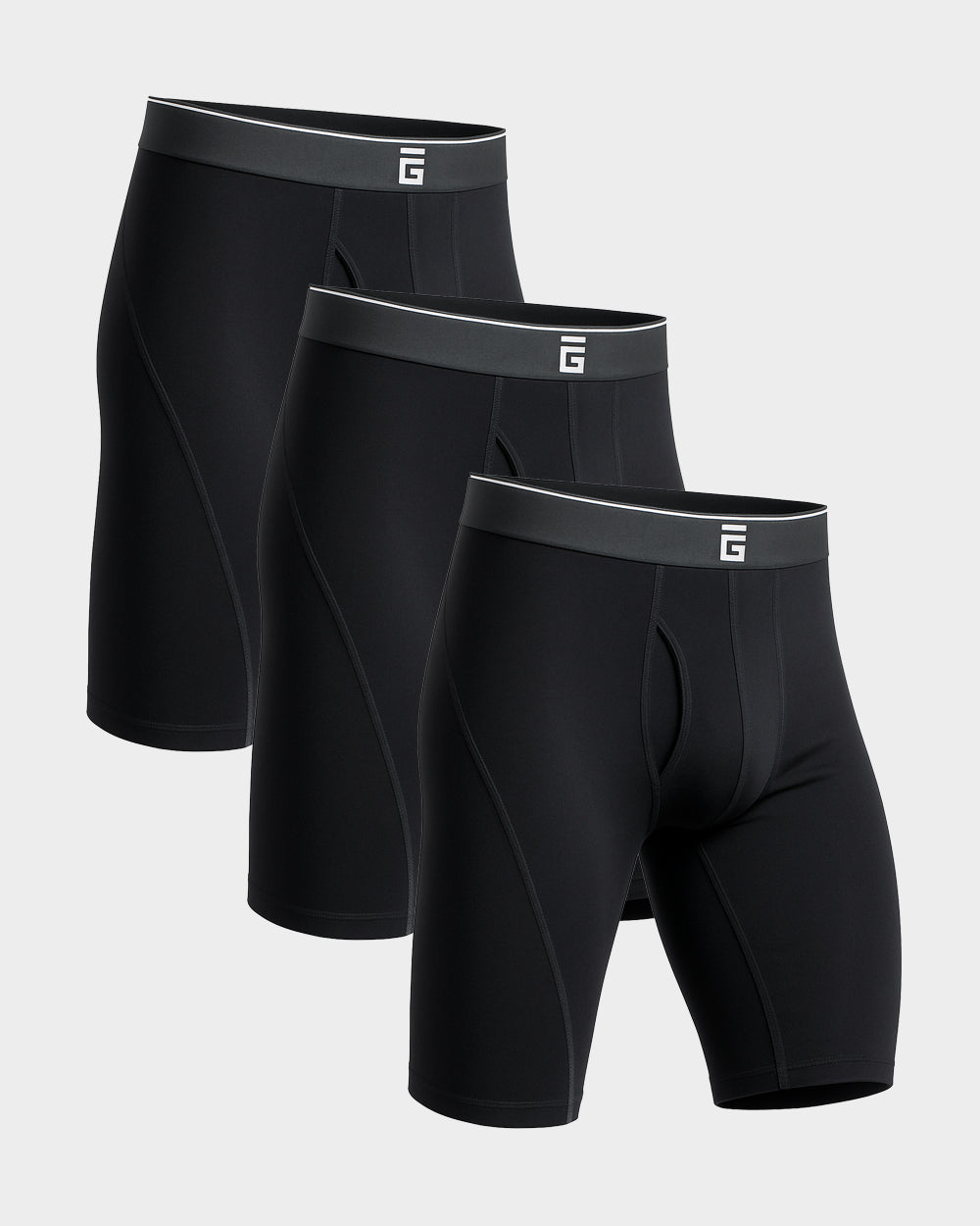 Bamboe Sport Boxer Brief Lang met Gulp (3-Pack)